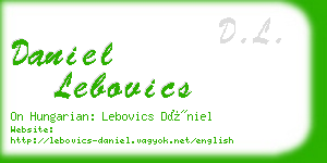 daniel lebovics business card